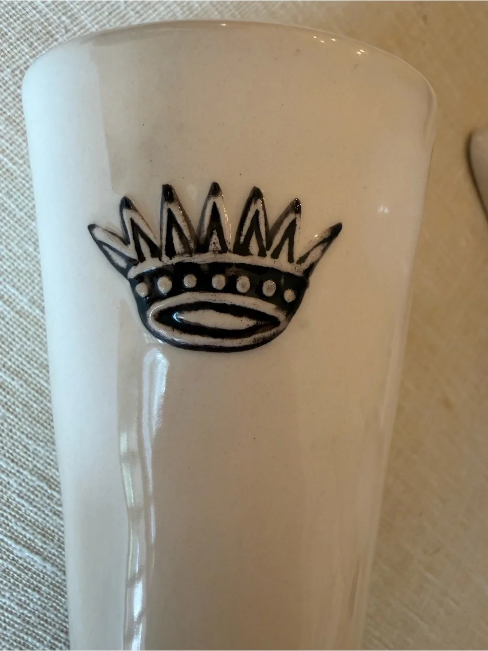 RARE Rae Dunn By Magenta Pitcher with 2 Tumblers; Have a Royal Day